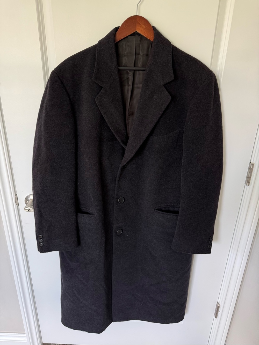 Ronaldus Shamask Vintage Wool Cashmere Long Coat Size 52